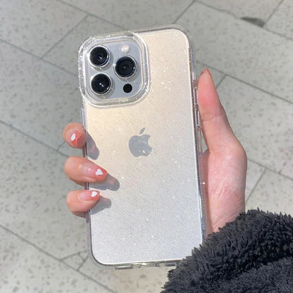 Cover Trasparente Glitterata stile Luxury per iPhone