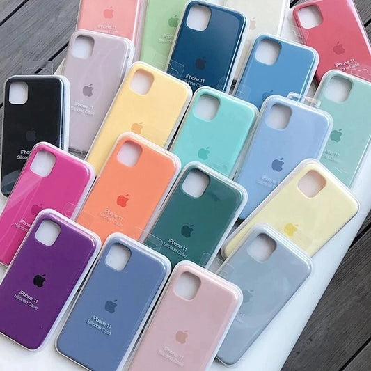 Cover in Silicone Liquido con Logo per iPhone