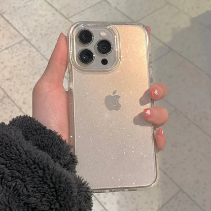 Cover Trasparente Glitterata stile Luxury per iPhone