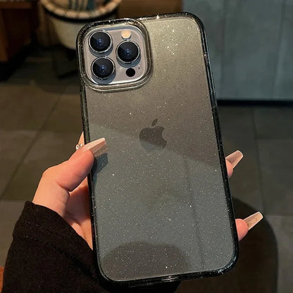 Cover Trasparente Glitterata stile Luxury per iPhone