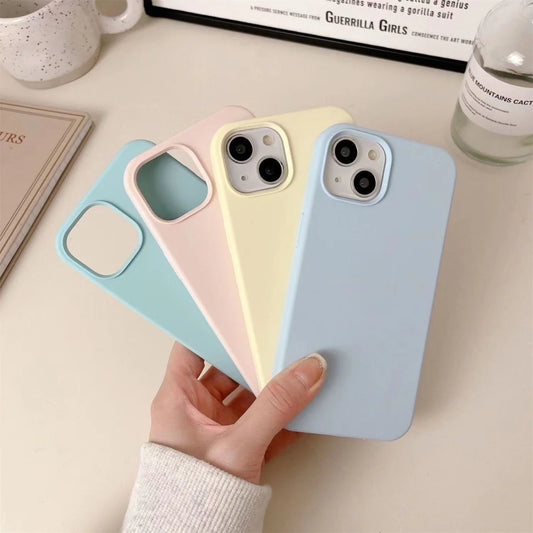 Cover in Silicone Liquido con Logo per iPhone