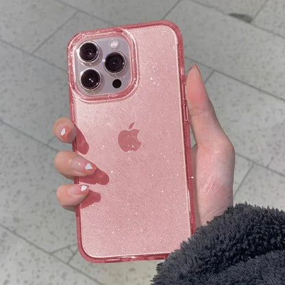 Cover Trasparente Glitterata stile Luxury per iPhone