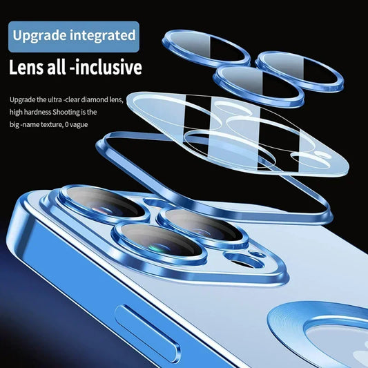 Cover MagSafe Trasparente stile Luxury per iPhone